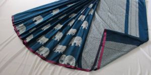 Silk Cotton Sarees with Attached Designer Blouse