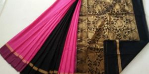 Silk Cotton Sarees with Contrast Blouse