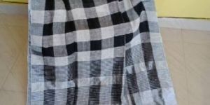 Blouse Piece SUB Zari Linen Check Sarees