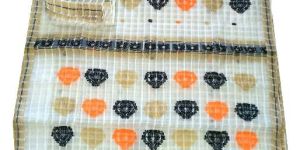 Eagle Group 100% Handloom Ready to Wear White Colored Zari Worked Saree