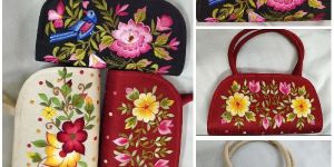 Mini Folder - Purse - Embroidery