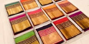 Tussar Silk Light Weight Soft Silk Sarees with Contrast Pallu and Blouse