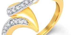 Pissara Classic Gold and Rhodium Plated Cubic Ring