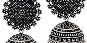 Sukkhi Classic Oxidised Filigree Jhumkis Earring for Women