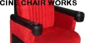 Red Metal Push Back Chair