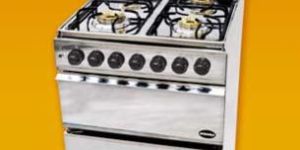 SS Body Four Burner Cooking Range With Glass Top