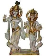 White Marble Radha Krishna Statue