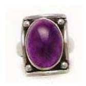 SRS-00034 Sterling silver garnet cut setted wire ring