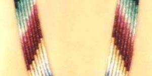 Multi Coloured Precious Faceted Beads