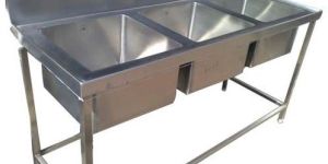 Three Bowl Kitchen Sink