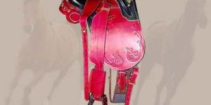 leather western double seat saddle