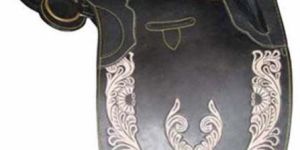 Black Leather Stock Saddles