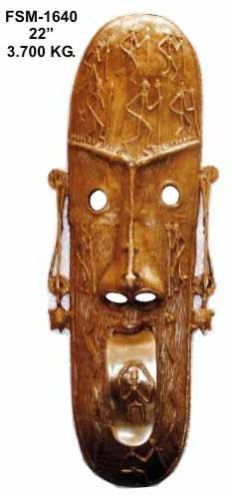 BWH - 13 Brass Wall Hangings (Mask)
