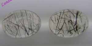 Turmalinated Quartz Cabochones