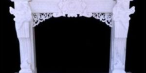 White Stone Fireplace