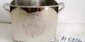 Brass Sheet Bright Nickel Plated Hand Made Wine Cooler