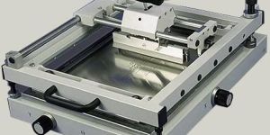 Solder Paste Printer with Guided Squeegee