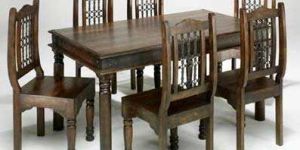 Teak Wood Dining Table Set