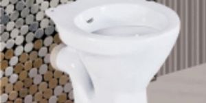 Ceramic White Wall Mounted Oval Western Commode