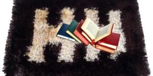 Black and Beige Shaggy Floor Rug