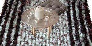 Shaggy Striped Floor Carpet