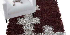 Handmade Wool Felt Pebble Rug