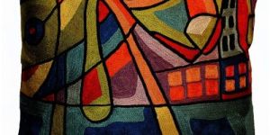 Silk Dog Design Cushioncover