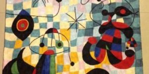 Chain Stitched Floral Rug