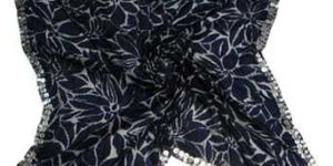 Silk Scarf with Metal Coin