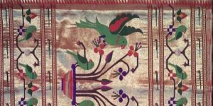 Brocade Paithani Parrot Border