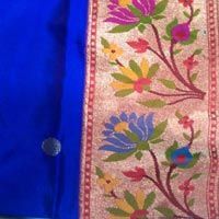 Lotus Border Brocade Paithani