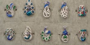 Silver Peacock Rings