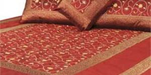Designer Bed Covers - Maroon Silk