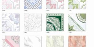 White Print Glossy Series Ceramic Glazed Floor Tiles (300x300mm)