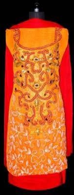 Orange Georgette Shine Salwar Kameez