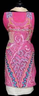 Pink Geomatrical Georgette Salwar Kameez