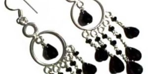 Silver Beaded Earrings