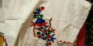 Rayon Blouse with Colourful Embroidery