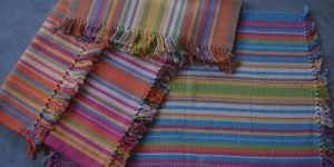 Handloom Multi Coloured Striped Durries