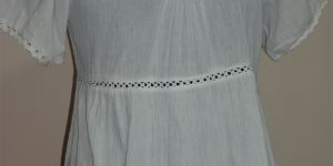 Cotton Crepe Lace Blouse