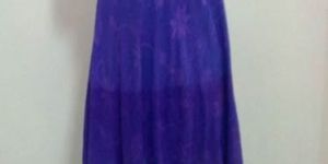 Rayon Crepe Umbrella Dress With Hand Spray Print