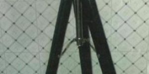 Solid Steel Studio Flap Lamp With Timber Tripod Stand