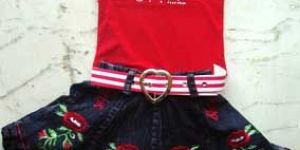 Denim Roses Skirt (DG GW 02)