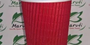 250ml Disposable Ripple Paper Glasses