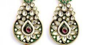 Kundan Meena Earrings