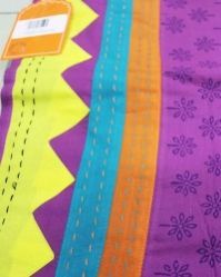 Indigo And Block Printed Fabric