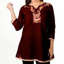 Brown Half Sleeve Kurti