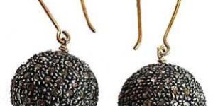 Rose Cut Diamond Earrings