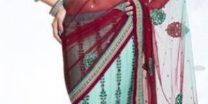 Satin Lehenga Style Saree