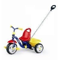 Kids Tricycle with Push Handle & Rear Basket